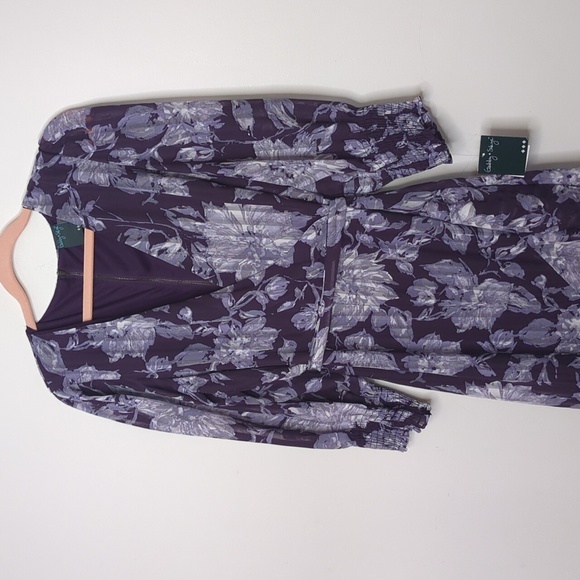 Gabby Skye NWT Faux Wrap Asymmetrical Hem Floral Dress Size 10 - Picture 4 of 14